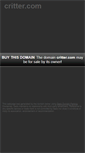Mobile Screenshot of critter.com