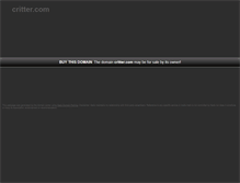 Tablet Screenshot of critter.com